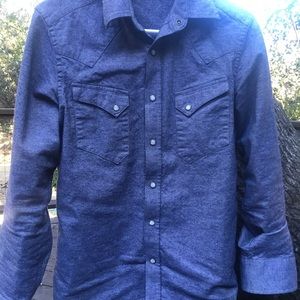 Taylor Stitch Western Pearl Snap Shirt size 36